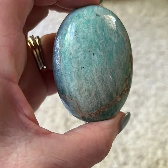 LARGE Amazonite Palm Stone - Picture 2 of 11